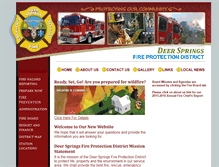 Tablet Screenshot of deerspringsfire.org